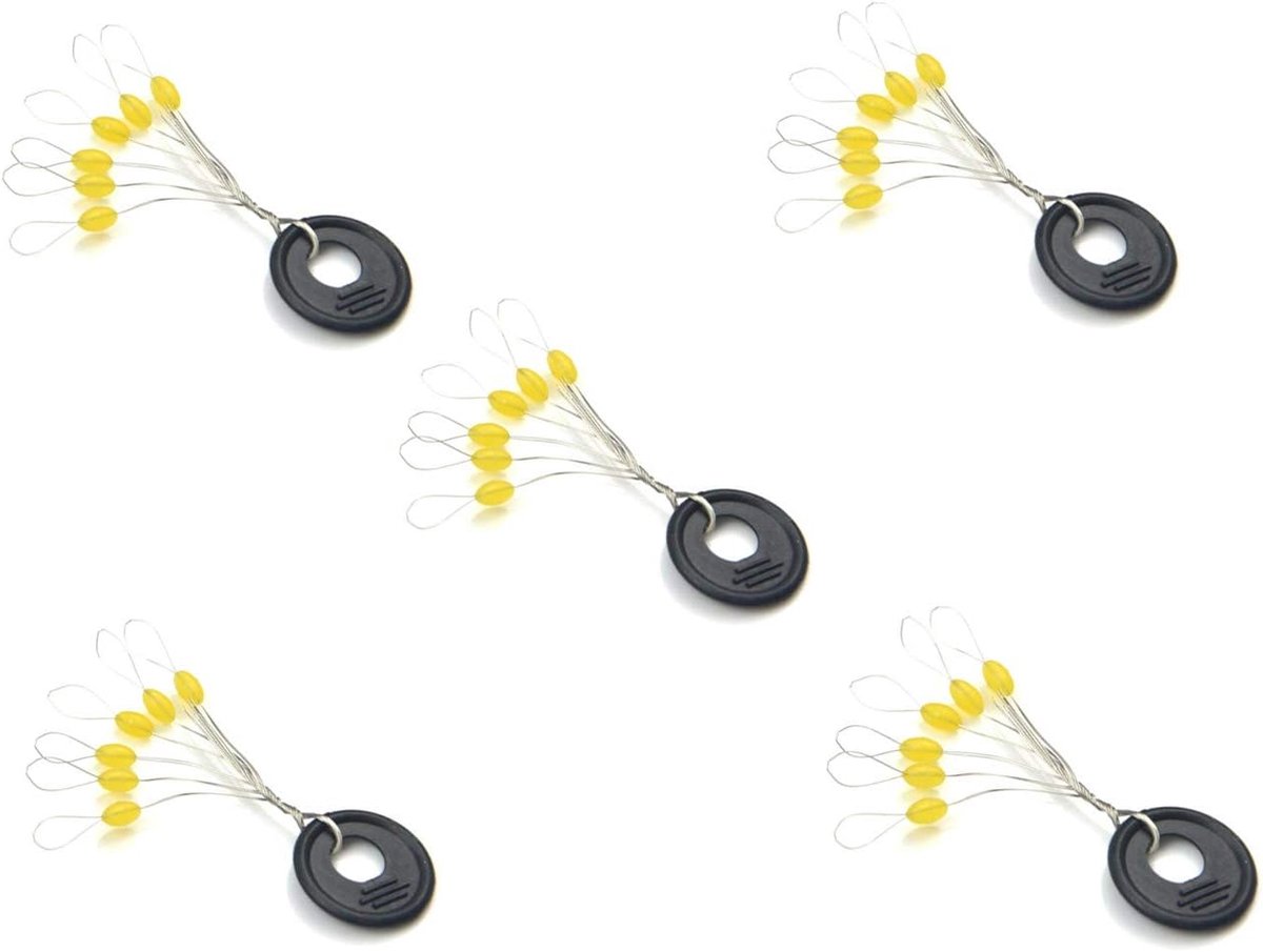 300/600pcs Fishing Bobber Stopper,6 in 1 Float Zinc Line Stops,3 Sizes Black Orange Oval Cylinder Float Stop Available - ShopVlot