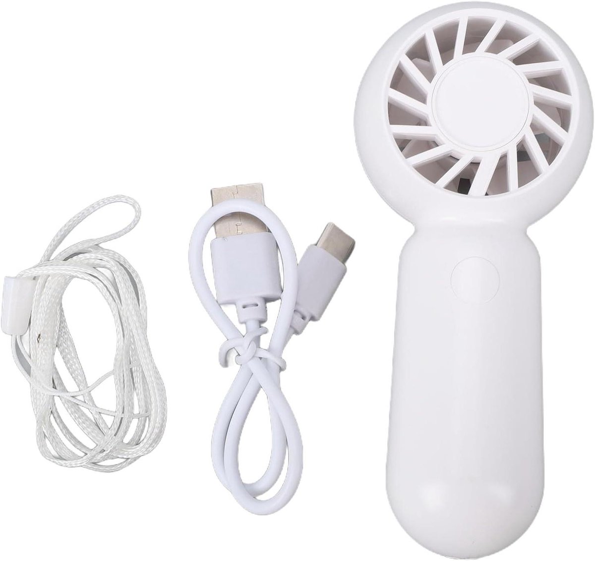 Draagbare Ventilator - Handventilator USB - Persoonlijke Verkoeling - Verborgen Bladen - Compact Formaat - Wit