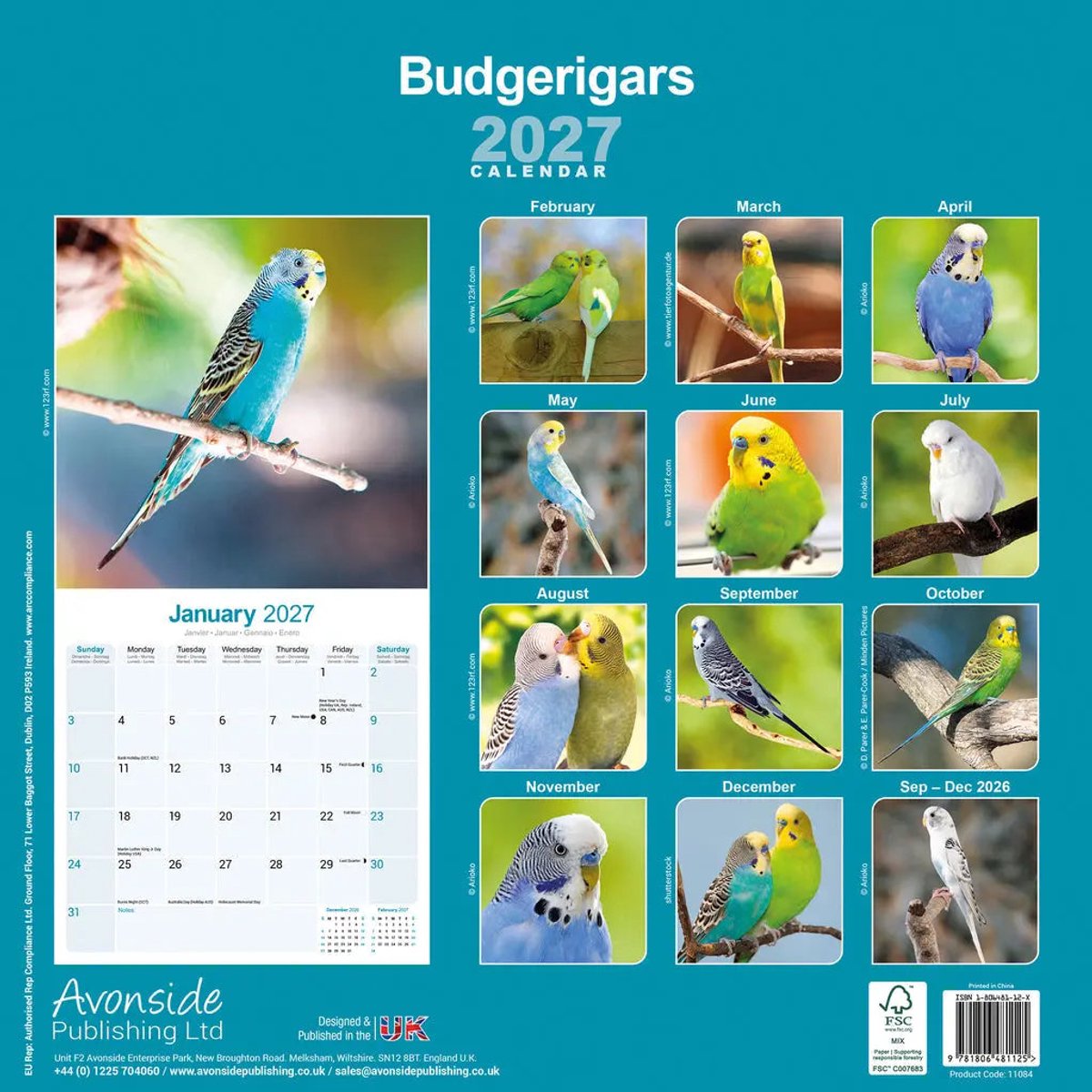 Parkieten Kalender 2027
