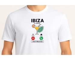 Ibiza is calling - T Shirt - cute - kawaii - Gift - Cadeau - schattig - schattigdesign - liefdesign - pastelkunst - Funny