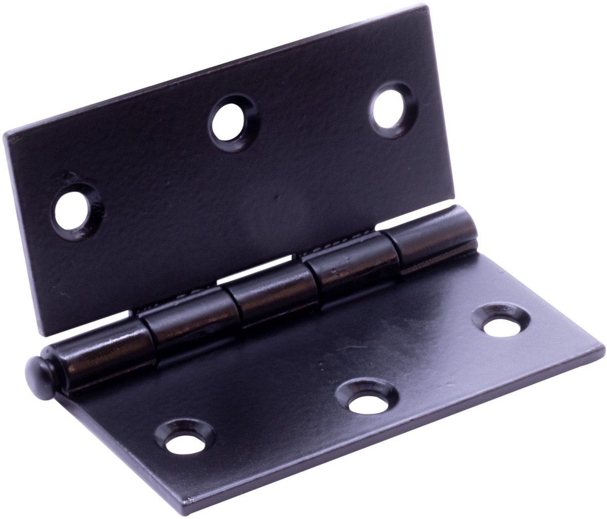 Scharnier 76x76 mm zwart met losse pen staal 1 stuks