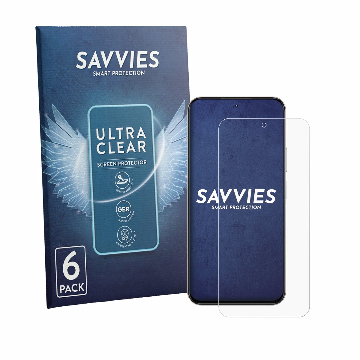 Savvies - Screenprotector voor realme Narzo 100x - Folie Beschermfolie transparant 6 Stuks