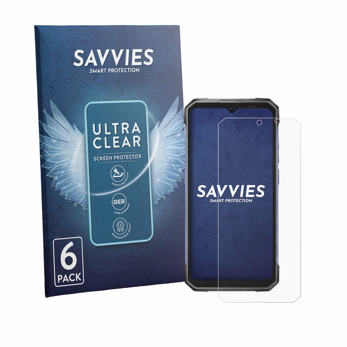 Savvies - Screenprotector voor Hotwav Cyber 17 - Folie Beschermfolie transparant 6 Stuks