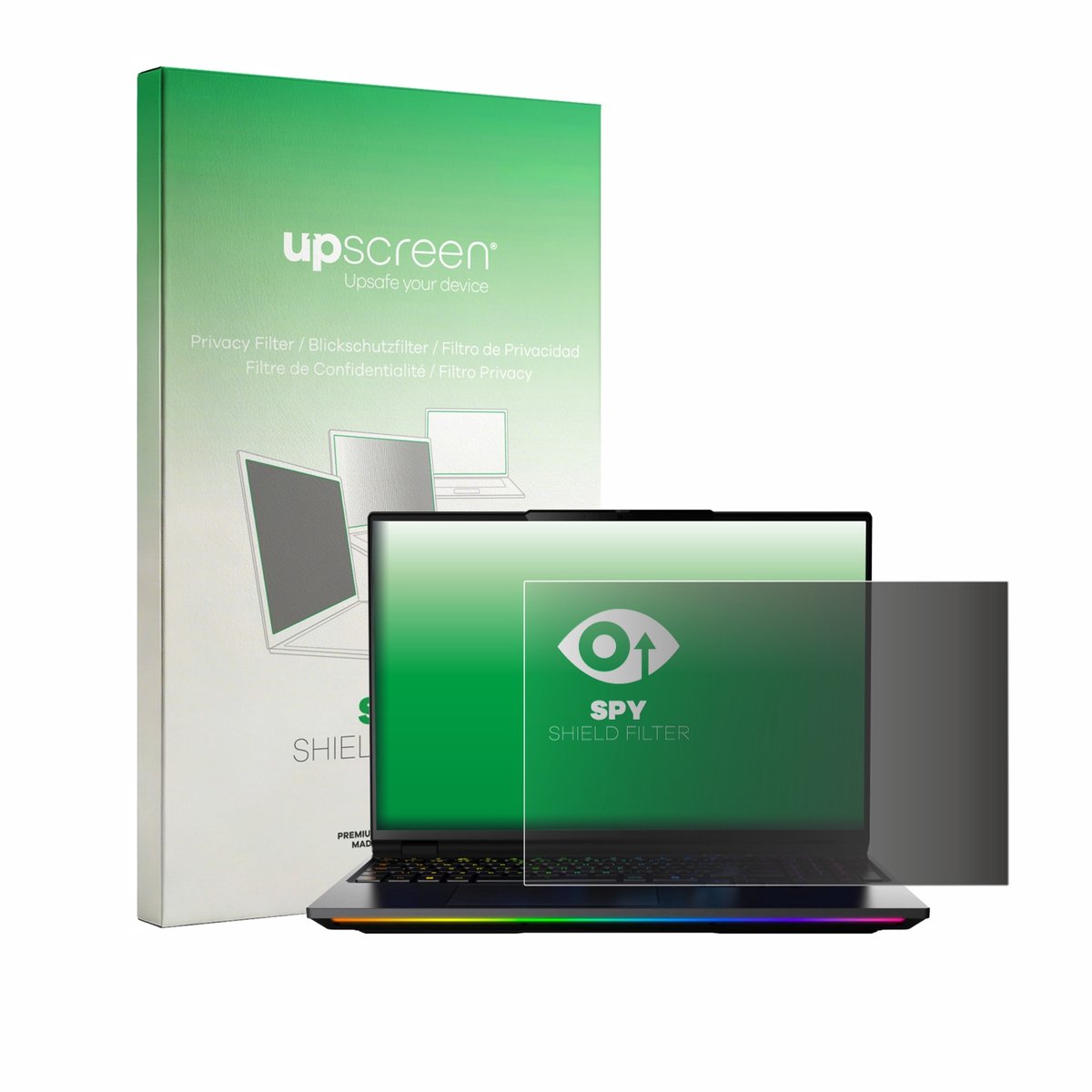 upscreen - privacyscherm voor MEDION Erazer Beast 16 X15 - privacy filter screenfilter Blauwlichtfilter
