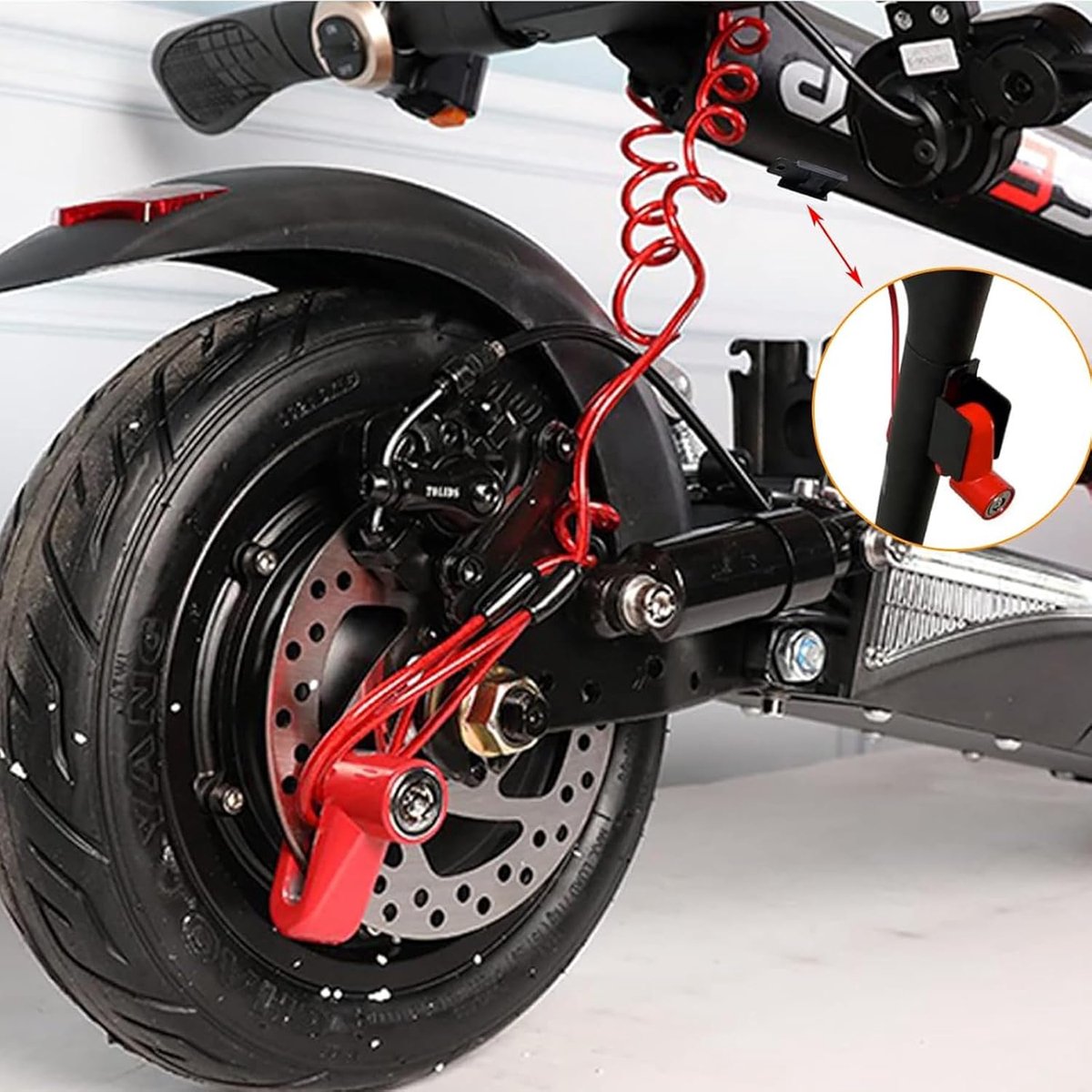 Remschijfslot voor motorfiets - Veiligheidsslot met alarm - Geschikt voor scooter en e-scooter - ShopVlot – foto 4