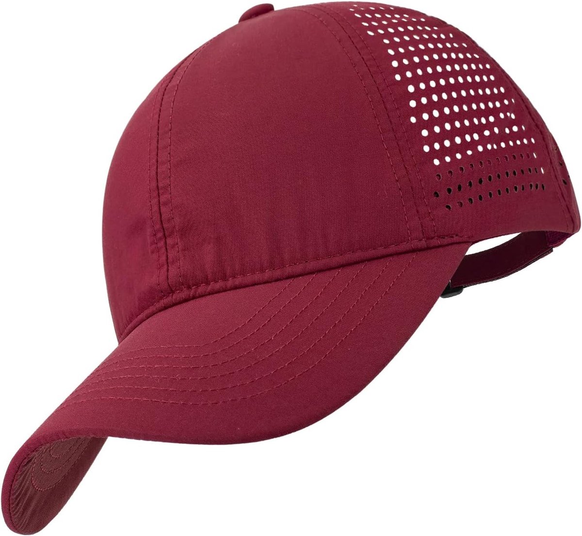 Damespet, loopmuts, heren, baseballvizier, klep, dames, zomer, zwart, jongens, kinderen, zomer, muts, zwart, vizier, dames, sport, loophoed, heren, golf, hoed, dames, bordeauxrood, Gaten Bourgondië, 54/60 cm