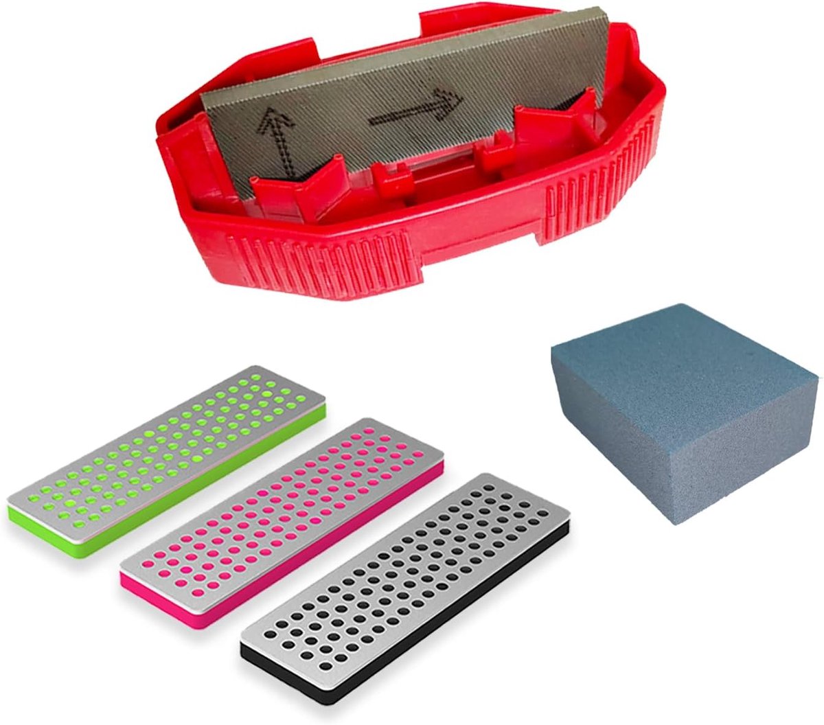 Ski Edge Bevel Tuning ski Wax Kit, Snowboard Tool, Ski Edge Sharpener Tuner Side Ski Hoek Tool & Diamanten & Gummi Stone (Gereedschap+Diamanten + Gummi Stone)