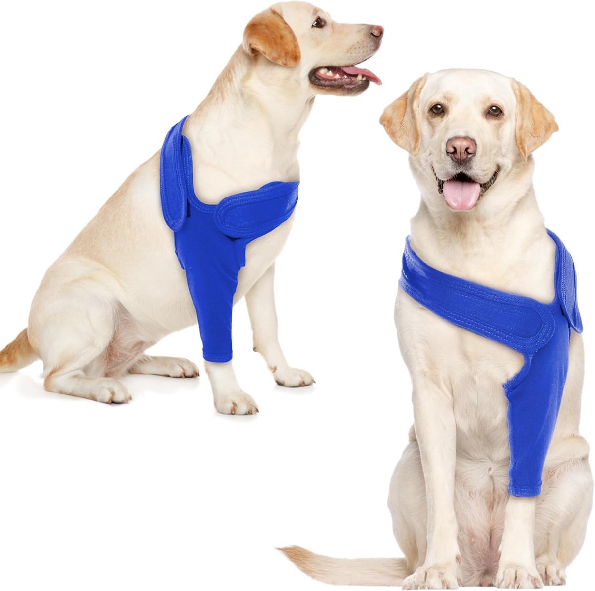 Sleeve Dog, Elbow Pads for Dogs, Elbow Bandage Protector, Dog Surgery Recovery Sleeves Front Right Left Leg for Hot Spots, Wounds, Bandages, Anti Licking for Dogs, Blue 2XL