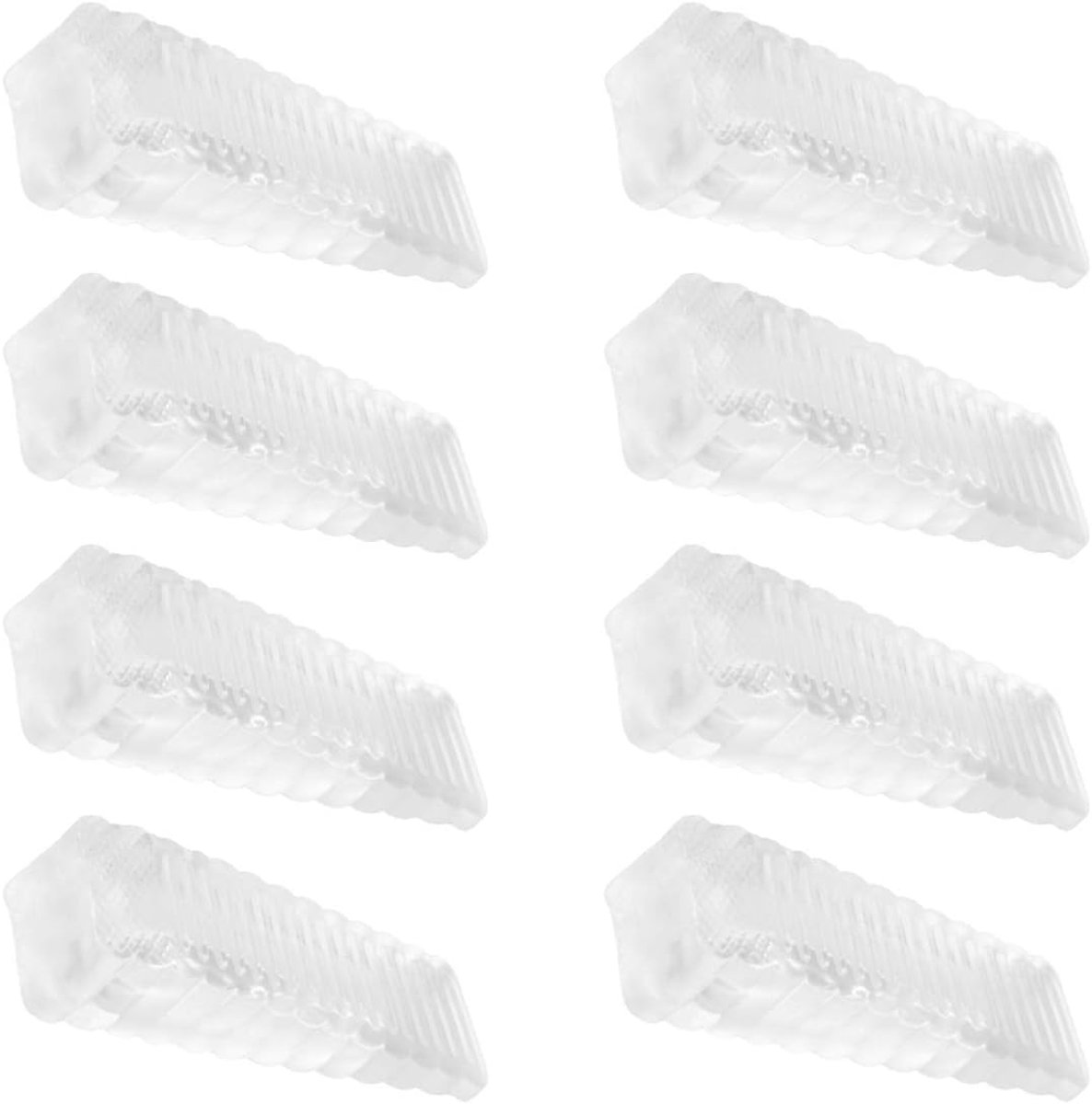 8 stuks rubberen wiggen, kunststof deurwig, deurstopper, transparant, rubberen wig, kinderen, raamwig, antislip, raamstopper voor baby's, peuters, huisdieren, deur, klembescherming