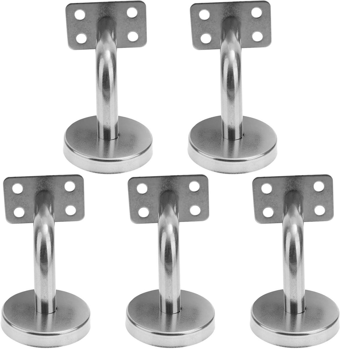 Leuninghouders - Trapleuningbeugels - Trap Veiligheid - Roestvrij Staal - 6 cm - Zilver