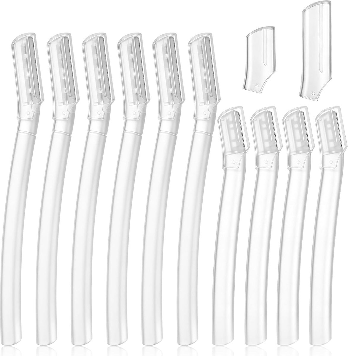 10Pcs Dermaplane Scheermes voor Vrouwen Gezicht, Wenkbrauw Scheermes Dermaplaning Blade Tool Trimmer Scheerapparaat voor Perzik Fuzz Verwijdering Wenkbrauw Vormen Gladde Huid Zachte Exfoliatie
