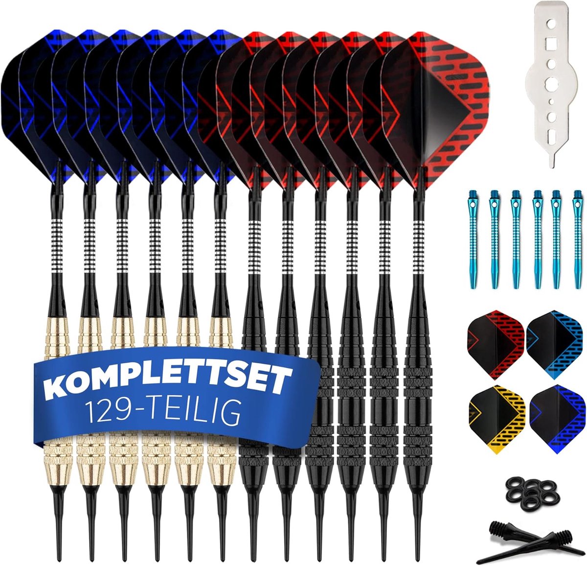 Elektronisch dartbord - 6 darts - draadloos gebruik - 65 varianten voor 1 tot 8 spelers - ShopVlot
