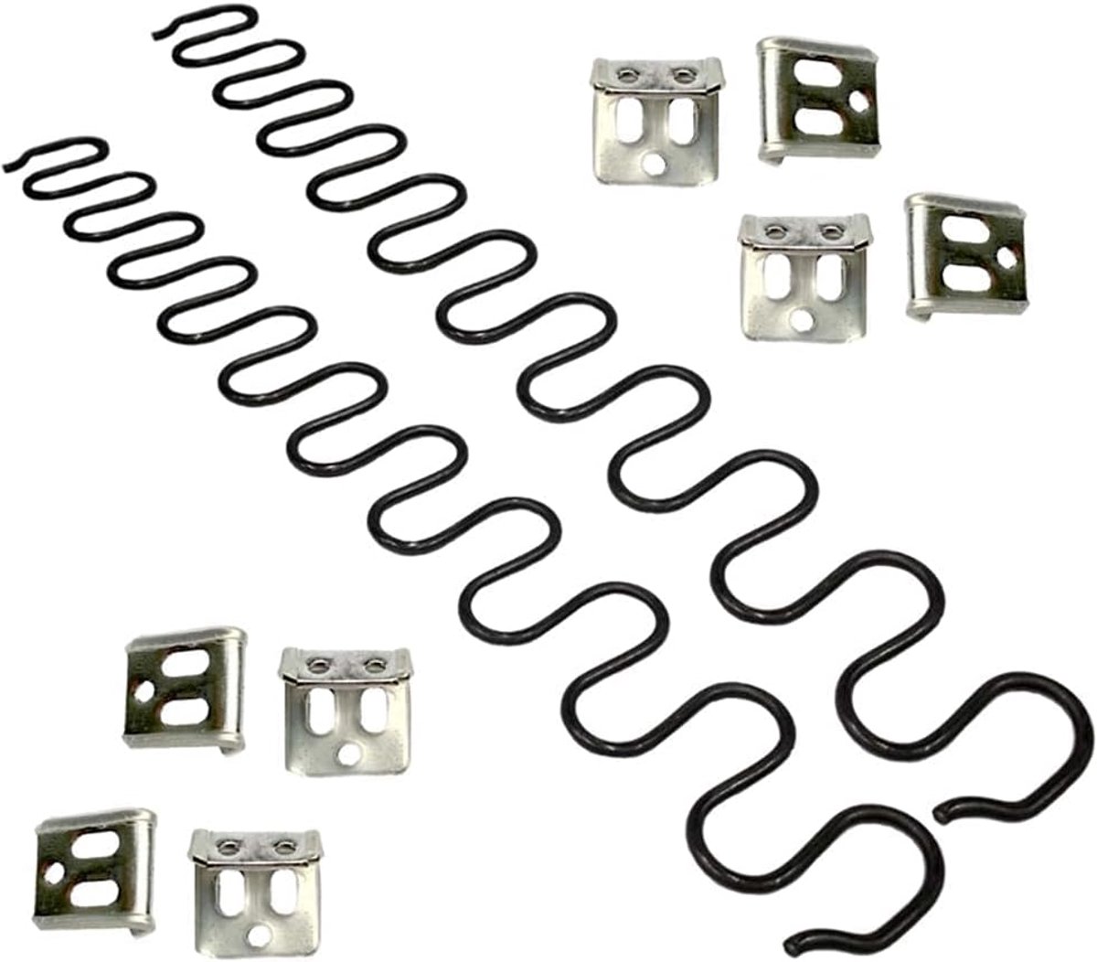 Set van 2 reserveveren voor bank, 55,9 cm, met 8 S-vormige clips, reparatieset voor bankveren, diameter 4,0 mm