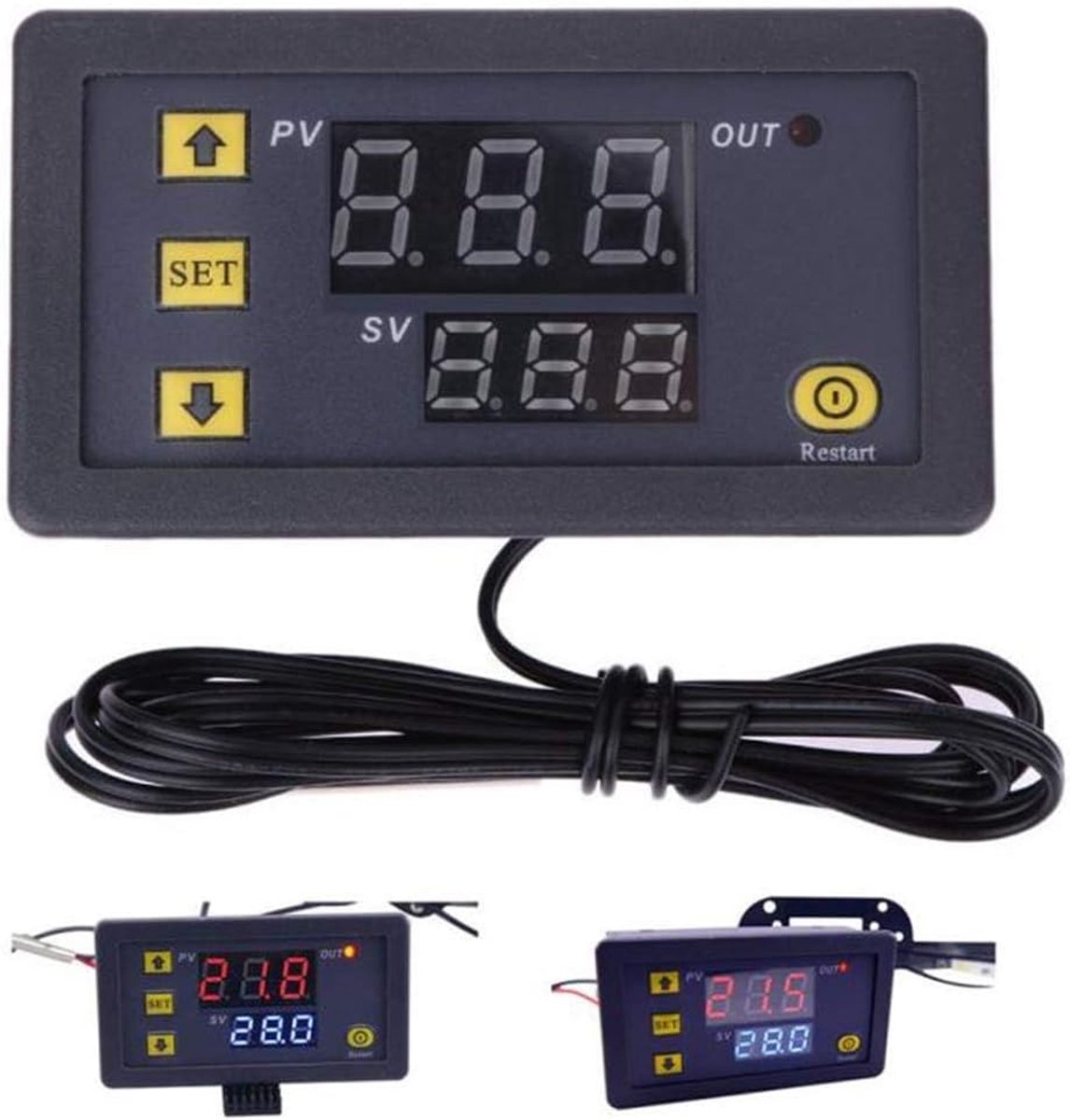 zalati Temperatuurregelaar W3230 LCD Digitale 20A 12 V Thermostaat Controller Meter met NTC 10 K Sensor Probe