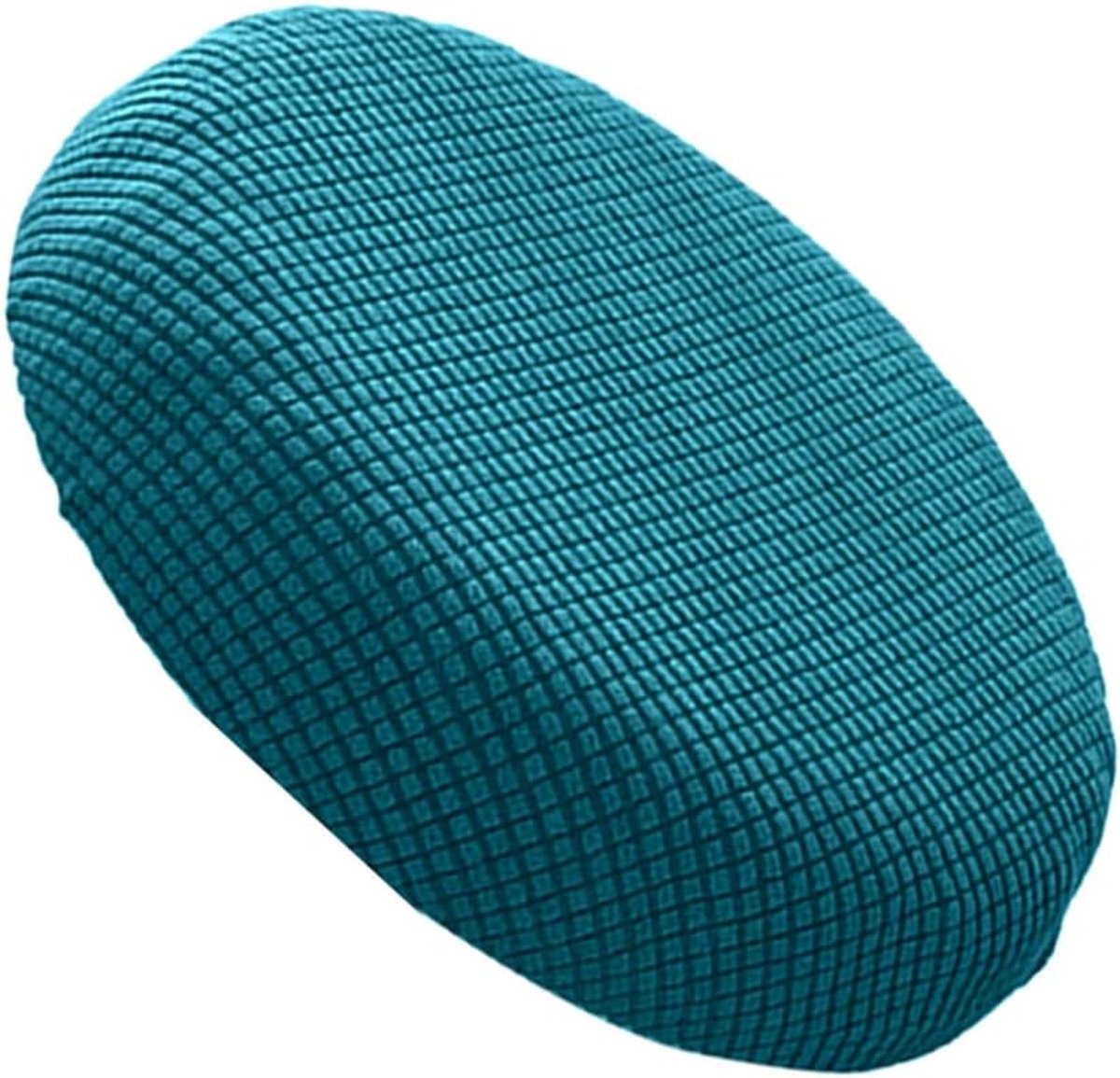 Ronde krukhoes, set, stretch, wasbare stoelhoes voor barkruk, bistrokruk, draaikruk, hoes in blauw