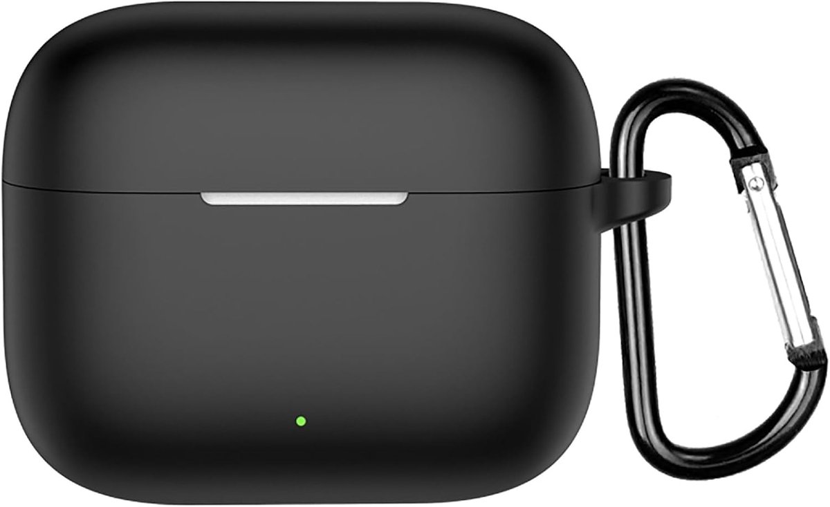 Hoesjes compatibel met Oppo Enco Buds3 Pro, siliconen hoes, lichtgewicht, schokbestendig, draagbaar - zwart