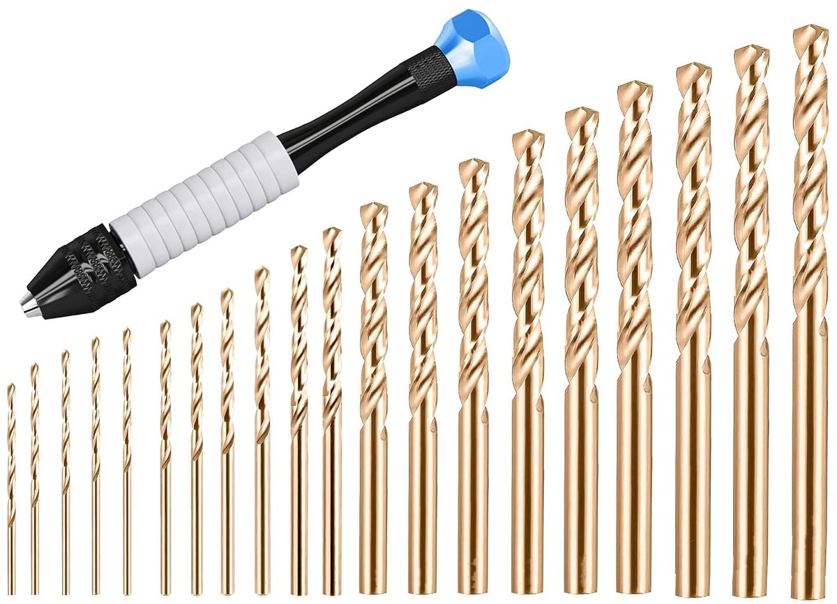20 stuks, M35 HSS kobalt, 0,6 mm tot 1,5 mm, 1,6 mm tot 2,5 mm, micro-mini-spiraalboren, metaalboorset voor hout, sieraden, aluminium, kunststof, boorgereedschap
