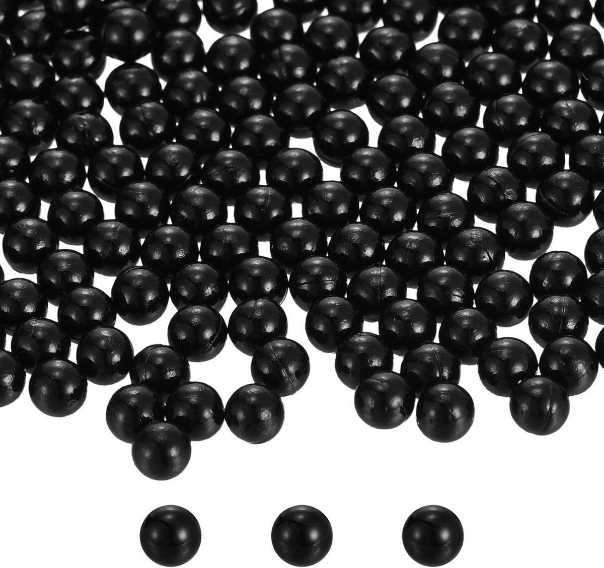 2600 stuks 6 mm zwarte kralen, ABS kunstparels, vazenvuller, 300 g, ornamentvulling voor knutselen, middenstukken, sieraden maken, aquariumdecoratie