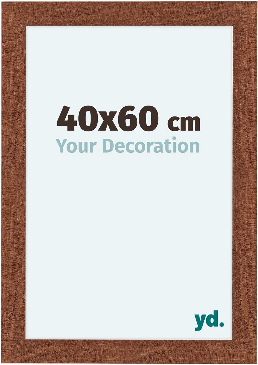Foto lijst 40 x 60 cm - MDF lijst met acrylglas - anti-reflecterend - ideaal voor kunst en foto's - SnelShoppen