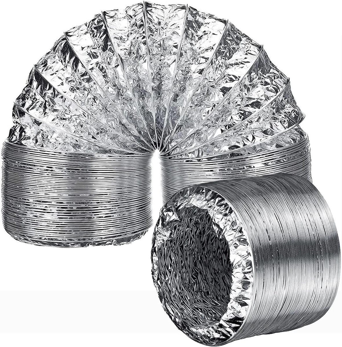 Ventilatieslang, Flexbuis 100 mm, Flexibele Luchtslang voor Airconditioning, Wasdroger, Afzuigkap, Drogeraccessoires (ø100 mm)