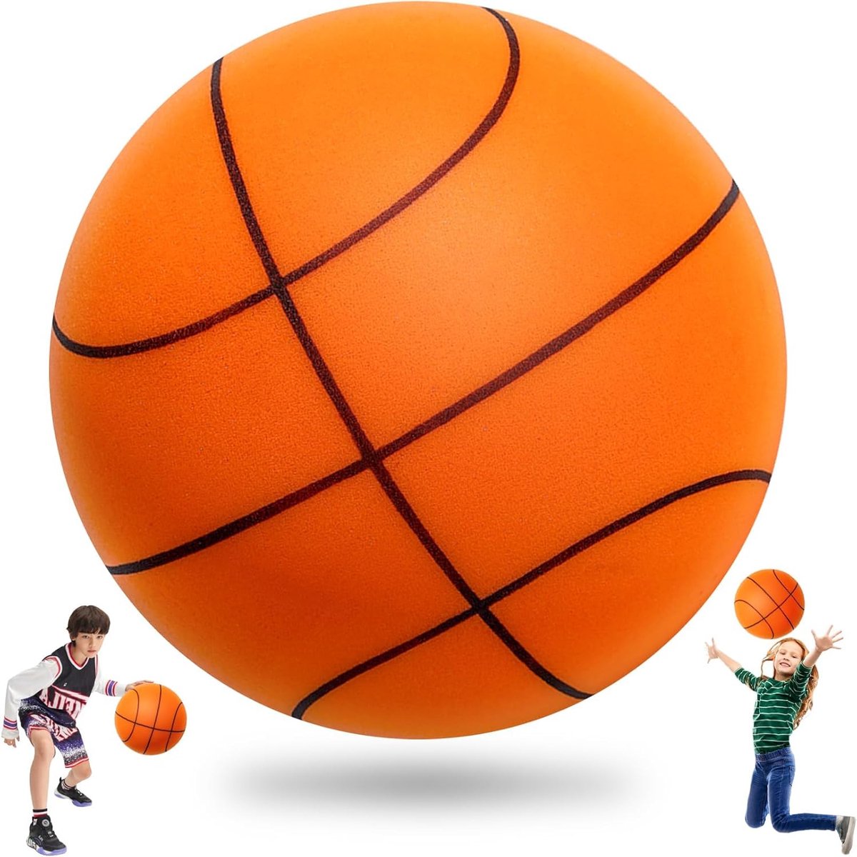 Basketbal, stille indoor basketbal, stil basketbal, dribbling voor binnen, basketbal, stille basketbal, kinderbasketbal, basketbalspeelgoed