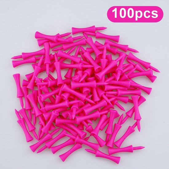 Roze Golf Tees - 100 Stuks van 57 mm (2-1/4 inch) Kunststof — afbeelding 5
