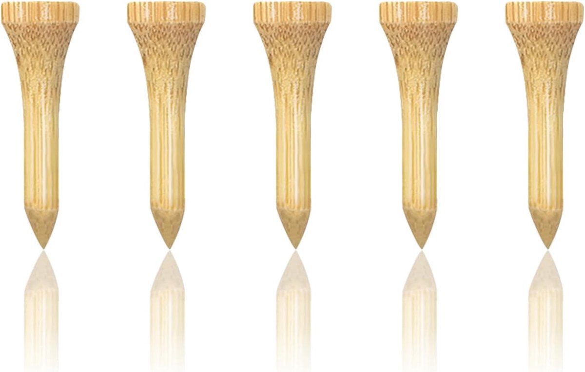 Tees 1-1/2 "100 Count, Korte Golf Houten Tees (Natuurlijk, 38mm)