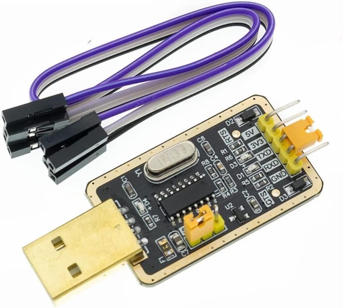 3.3V/5V USB naar TTL converter CH340G UART Seriële Adapter Module Gouden