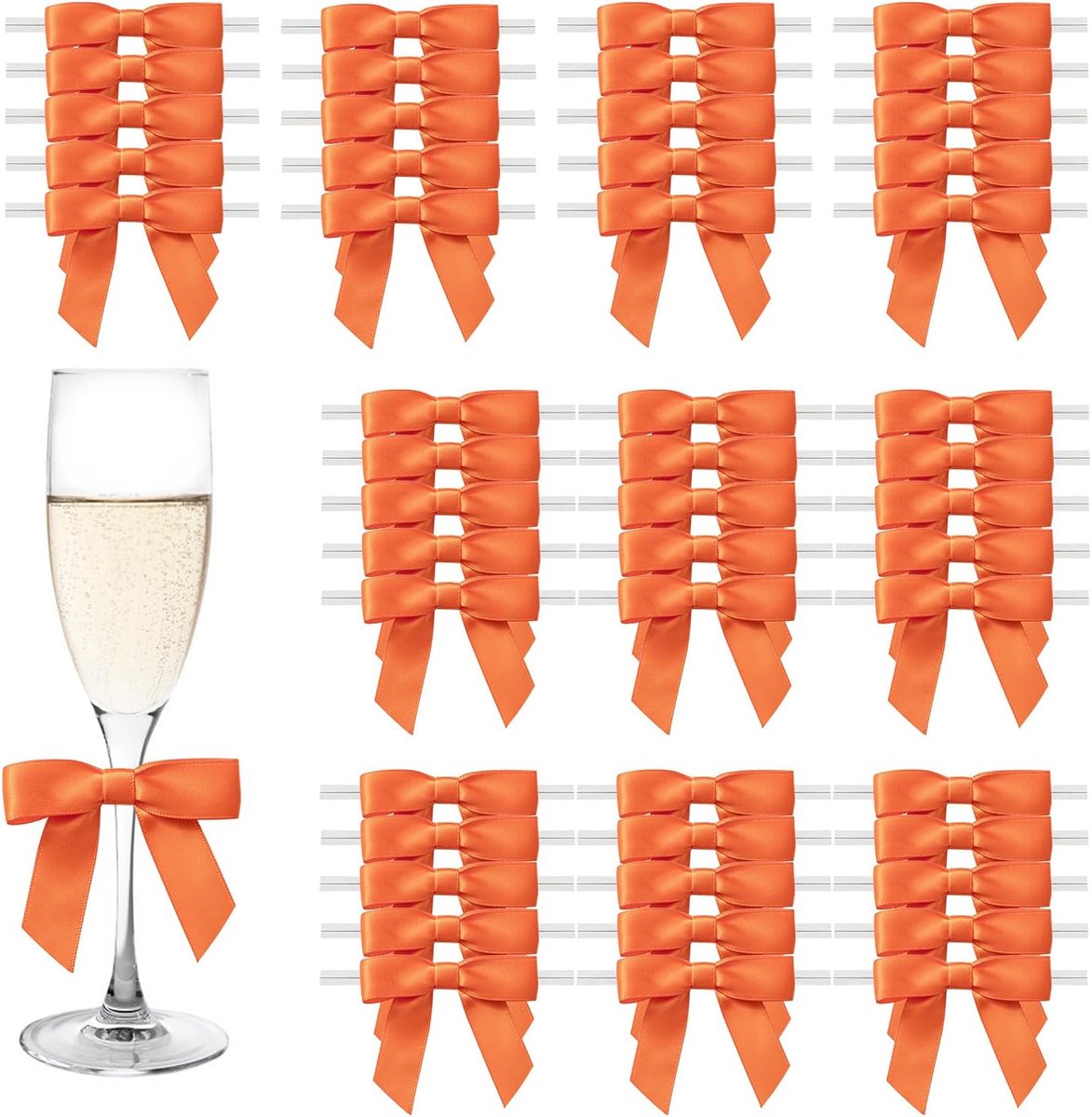 Strikken Decoratie Bruiloft Strikken Cadeau Kleine Geschenkstrikken Oranje Geschenkverpakking Strik,50 Stuks