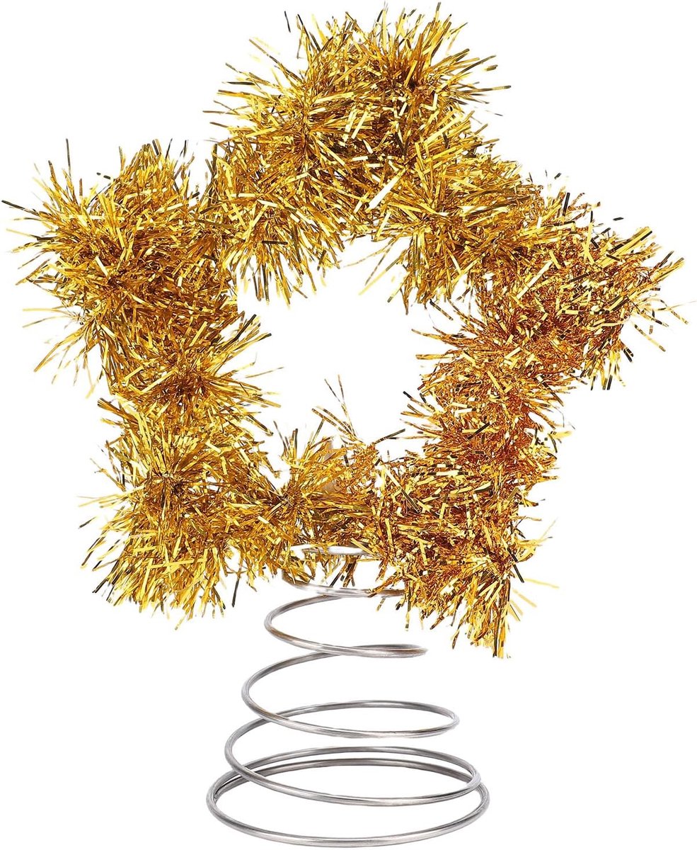 Kerstversiering, Glitter Boomtop Decor voor Nieuwjaarsfeest, Kerstboom Interieur Decoratie Stervormig (Stervormig)