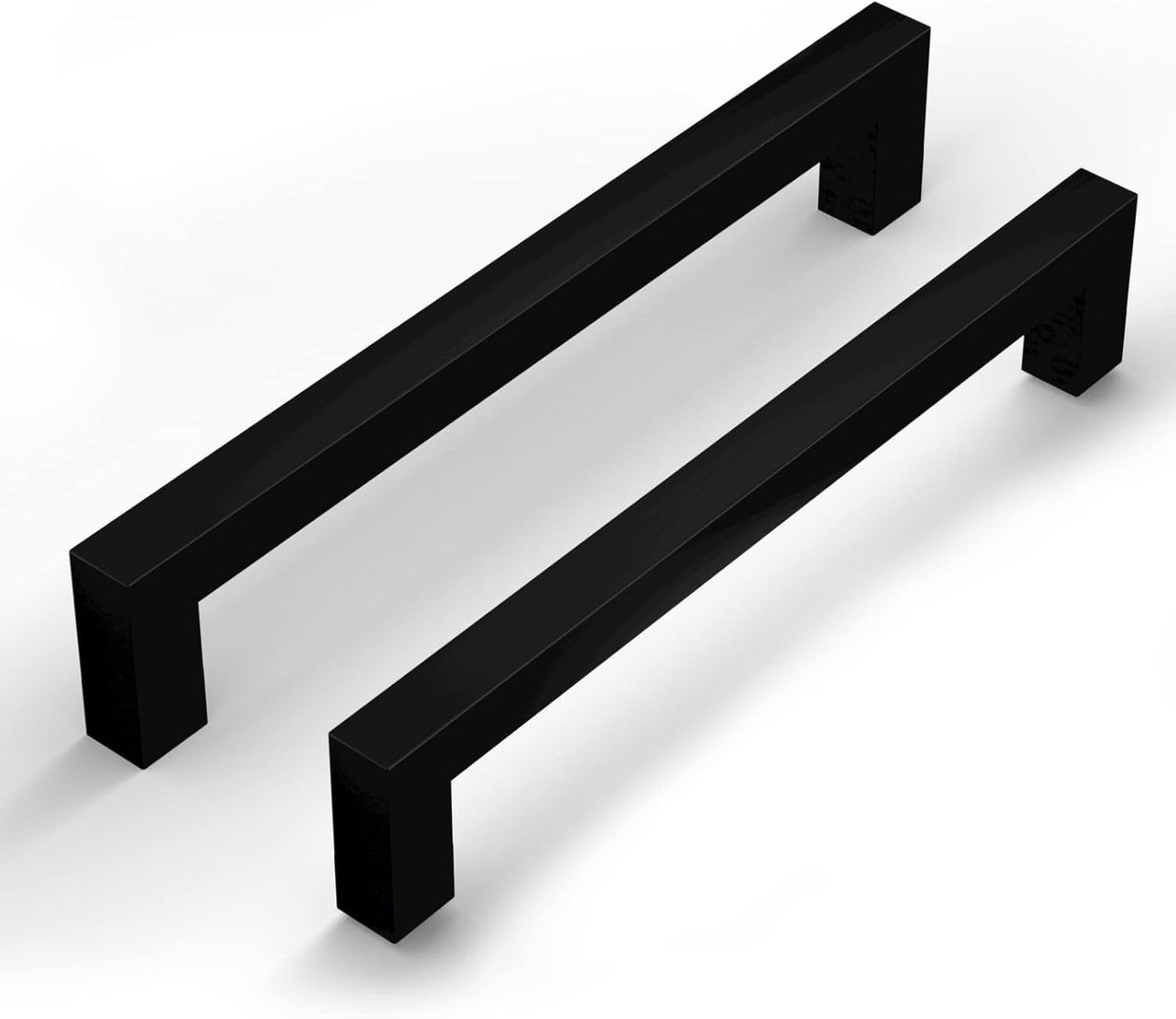 10 stuks, kastgrepen, voor keukenkasten, meubelgrepen, gatafstand 160 mm, zwart, keukengrepen, roestvrij staal, ladegrepen, zwart