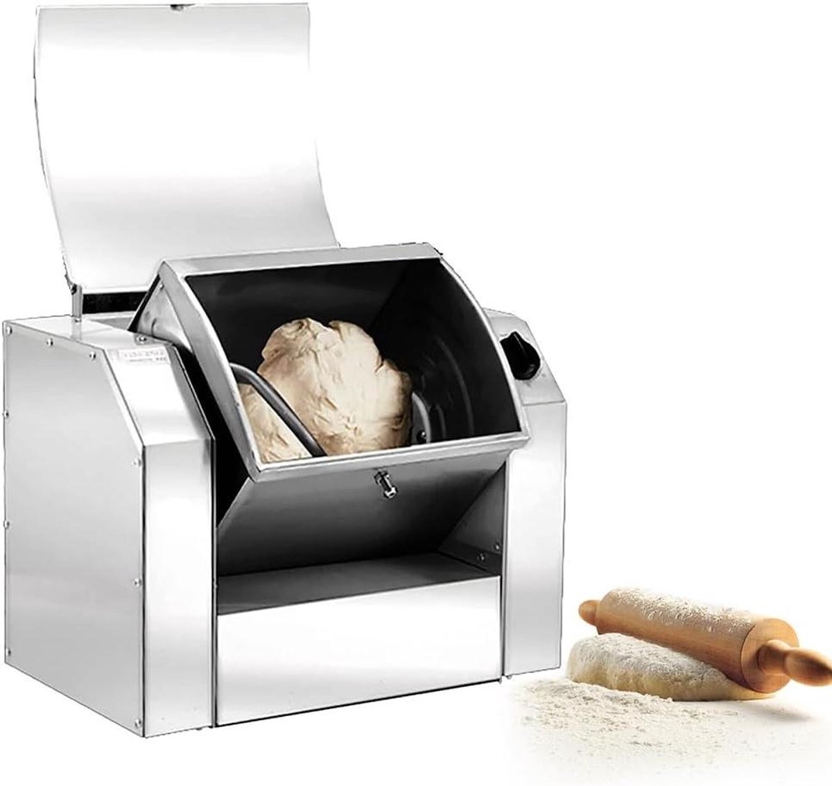 Keukenmixer - Deegkneedmachine - Bakken Thuis - 90° Kantelkneden - 10L Kom - Zilver