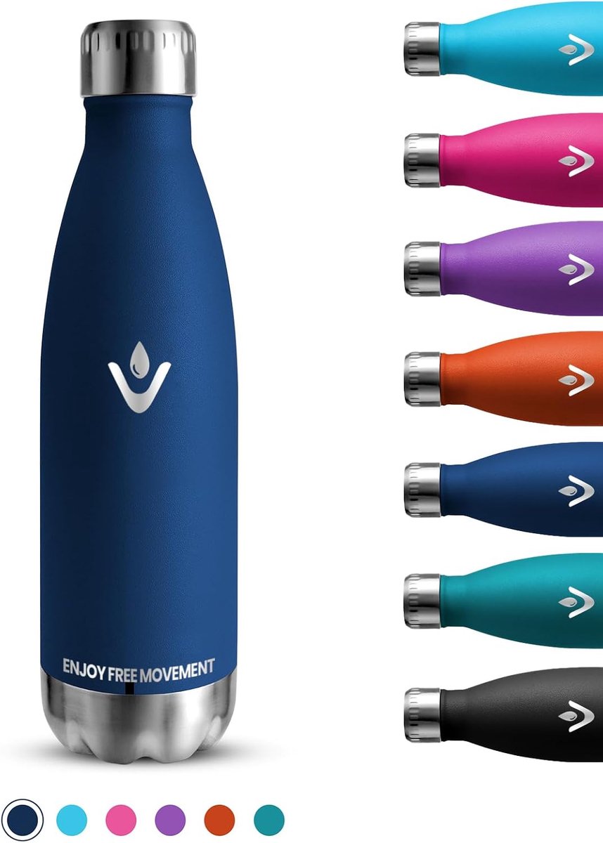 SnelShoppen - Thermosfles 750 ml RVS Lekvrij BPA-vrij Metaal Drinkfles voor Koude en Warme Dranken - Perfect voor Kantoor, Reizen, Camping