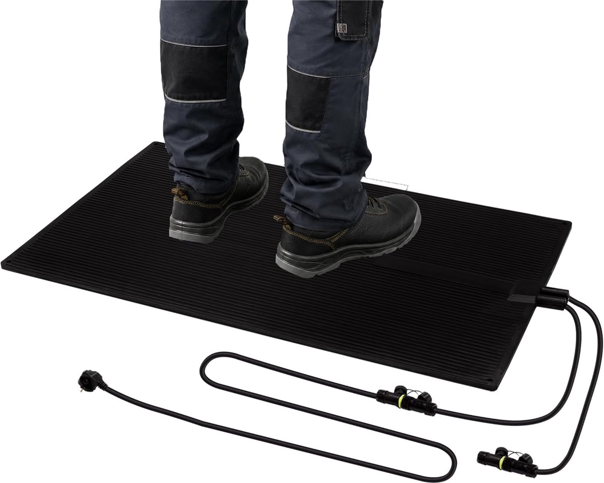 SnelShoppen - 300W Rubber Verwarmingsmat 60x100cm, Tot 60°C, IP65 Spatwaterdicht, Ideaal voor Buiten en Koude Werkruimtes