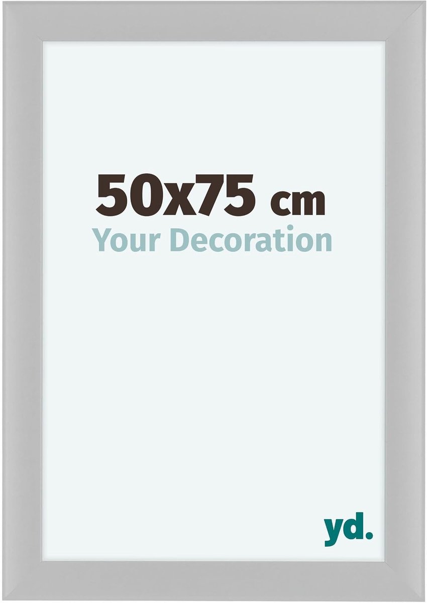 Fotolijst 50 x 75 cm - Wit Hoogglans - Acrylglas - Ideaal voor Posters en Foto's - SnelShoppen