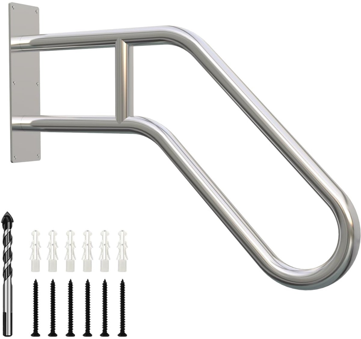 Omgoods - RVS U-vormige Handgreep voor Trappen, 60 cm