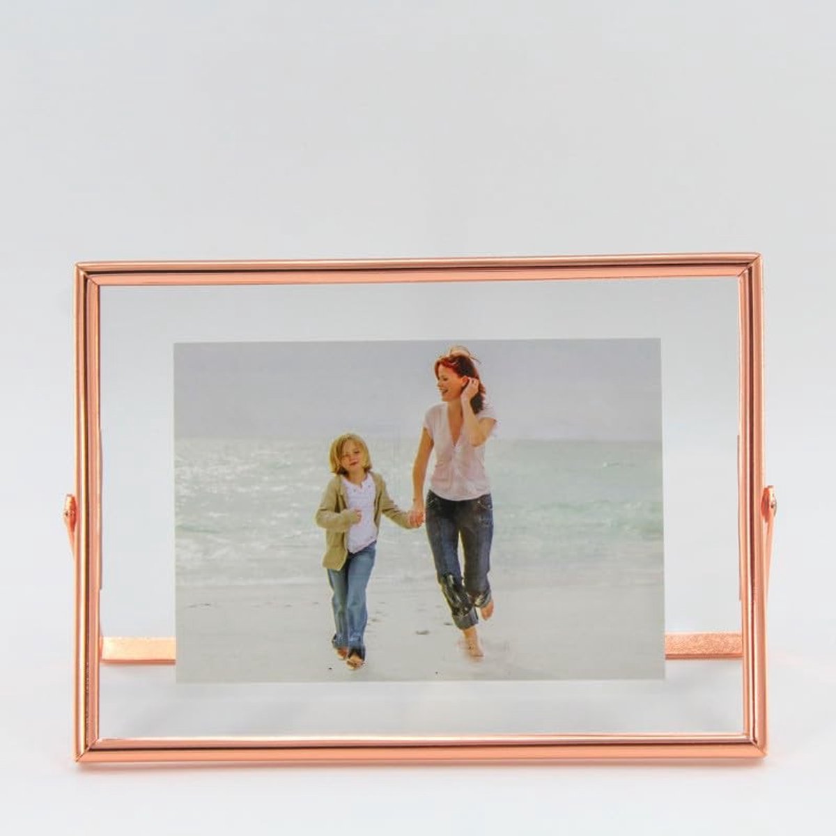 Omgoods - Floating Photo Frame - Elegante metalen glazen fotolijst voor 16x10 cm foto's