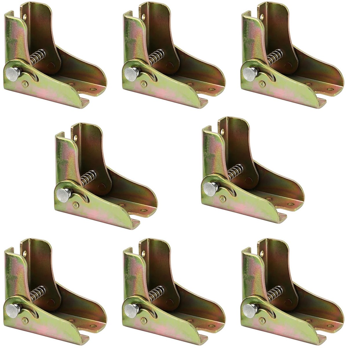 Omgoods - 8-Pack Gouden Vouwbare Zelfsluitende Scharnieren