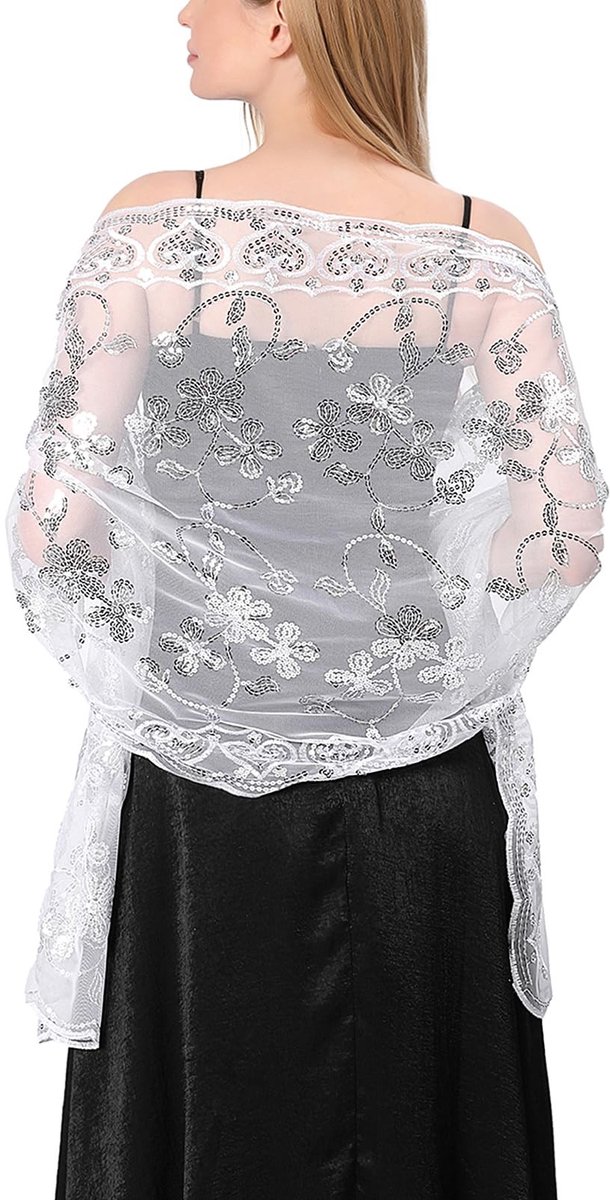 Omgoods - Festieve Metallic Sjaal met Gesp voor Avondkleding
