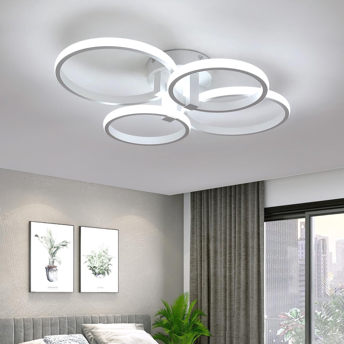 Omgoods - Moderne LED Plafondlamp met 4 Ringen en 6300LM