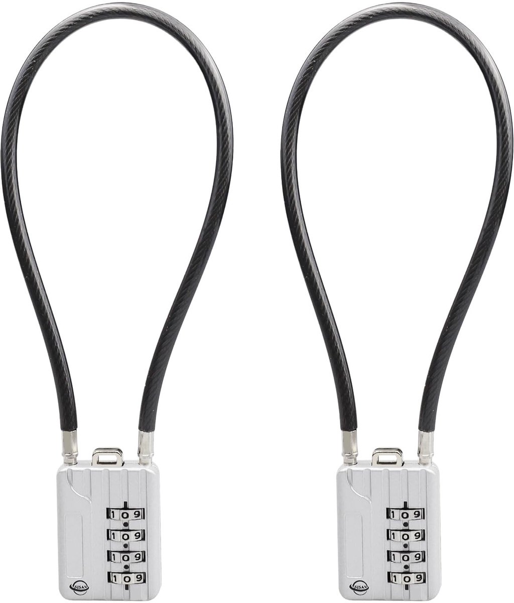 Omgoods - 4-cijferige Combinatieslot met Dikke Kabel voor Diverse Toepassingen