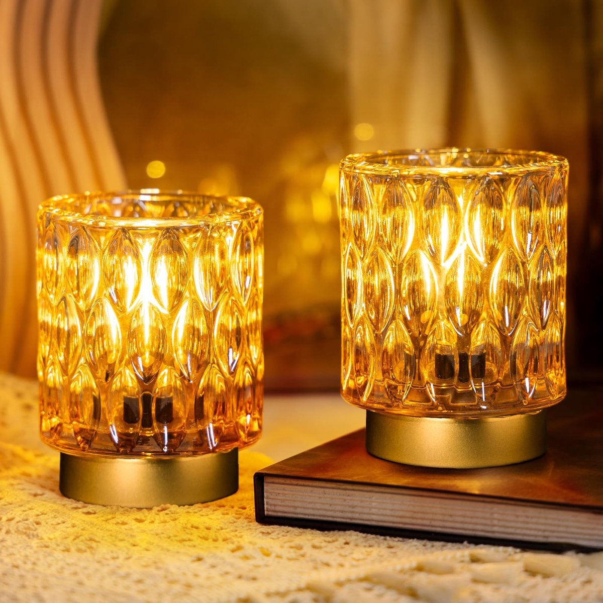 Omgoods - Draadloze Tafel Lamp met Timerfunctie, Set van 2