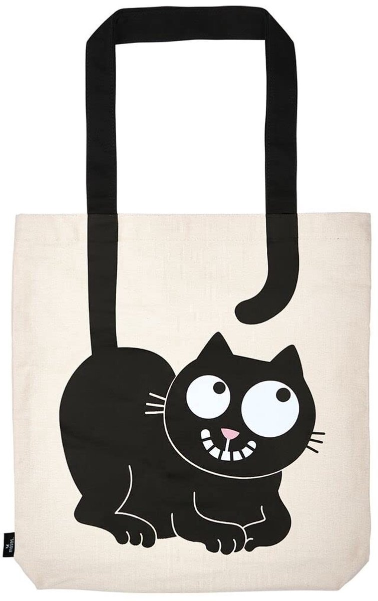 Omgoods - 100% Katoenen Shopper Tas met Kattenpatroon