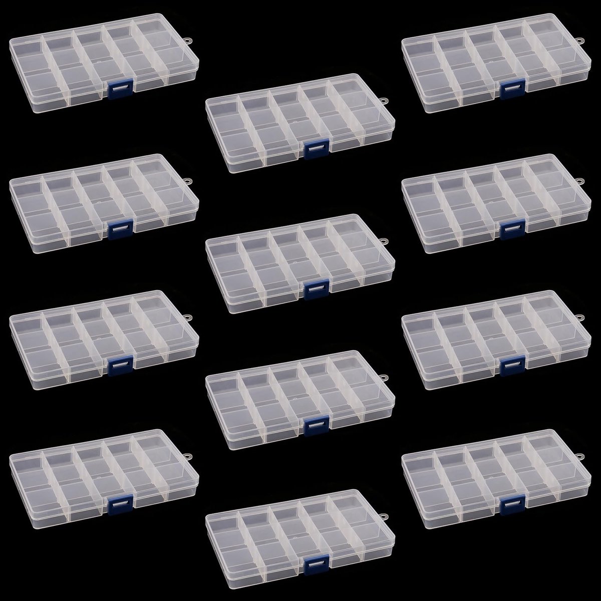Omgoods - 12-delige Bead Organizer Box met 15 Compartimenten