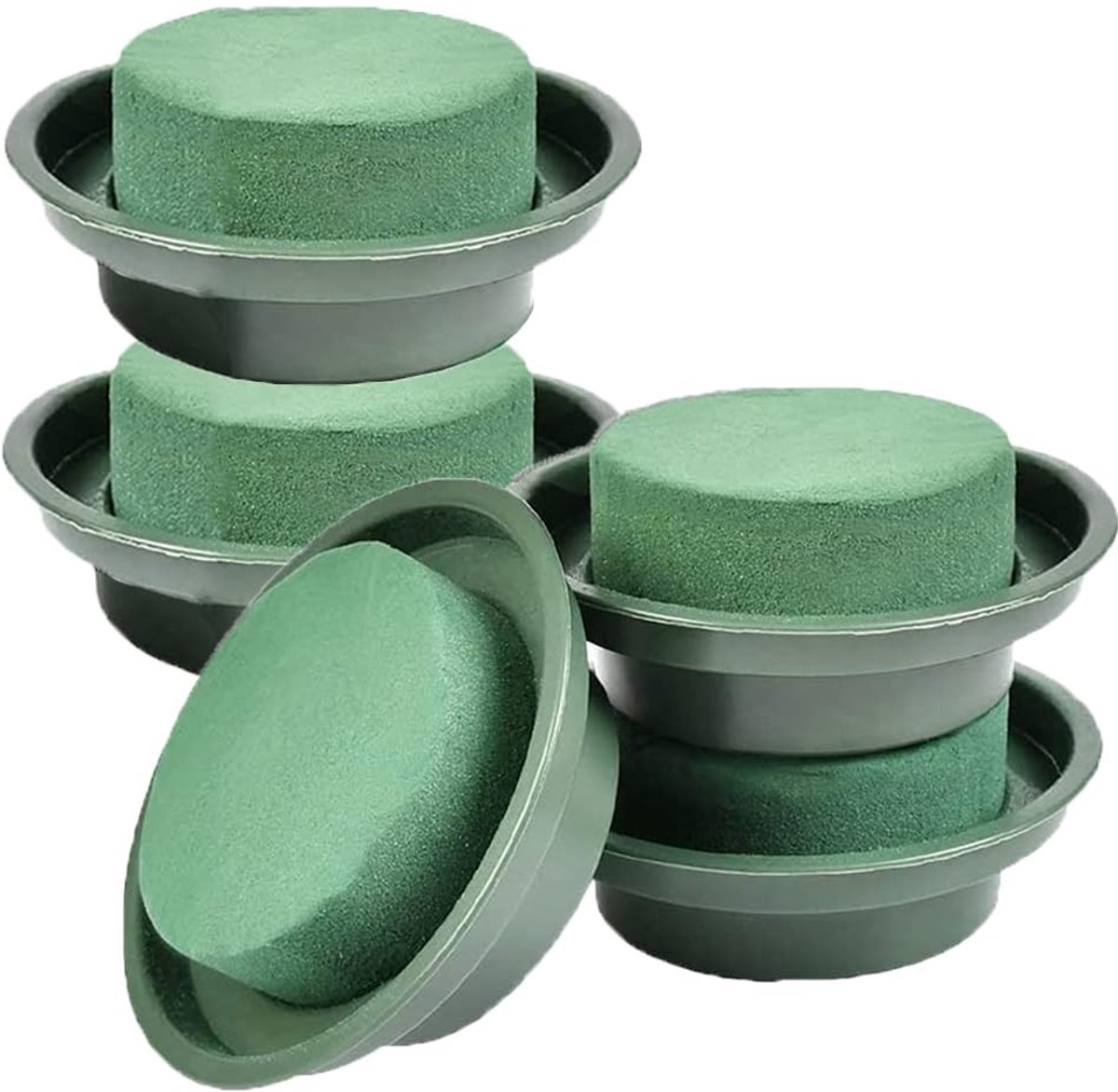 Omgoods - Set van 5 Groene Bloem Foam voor Bruiloften en Tuindecoraties