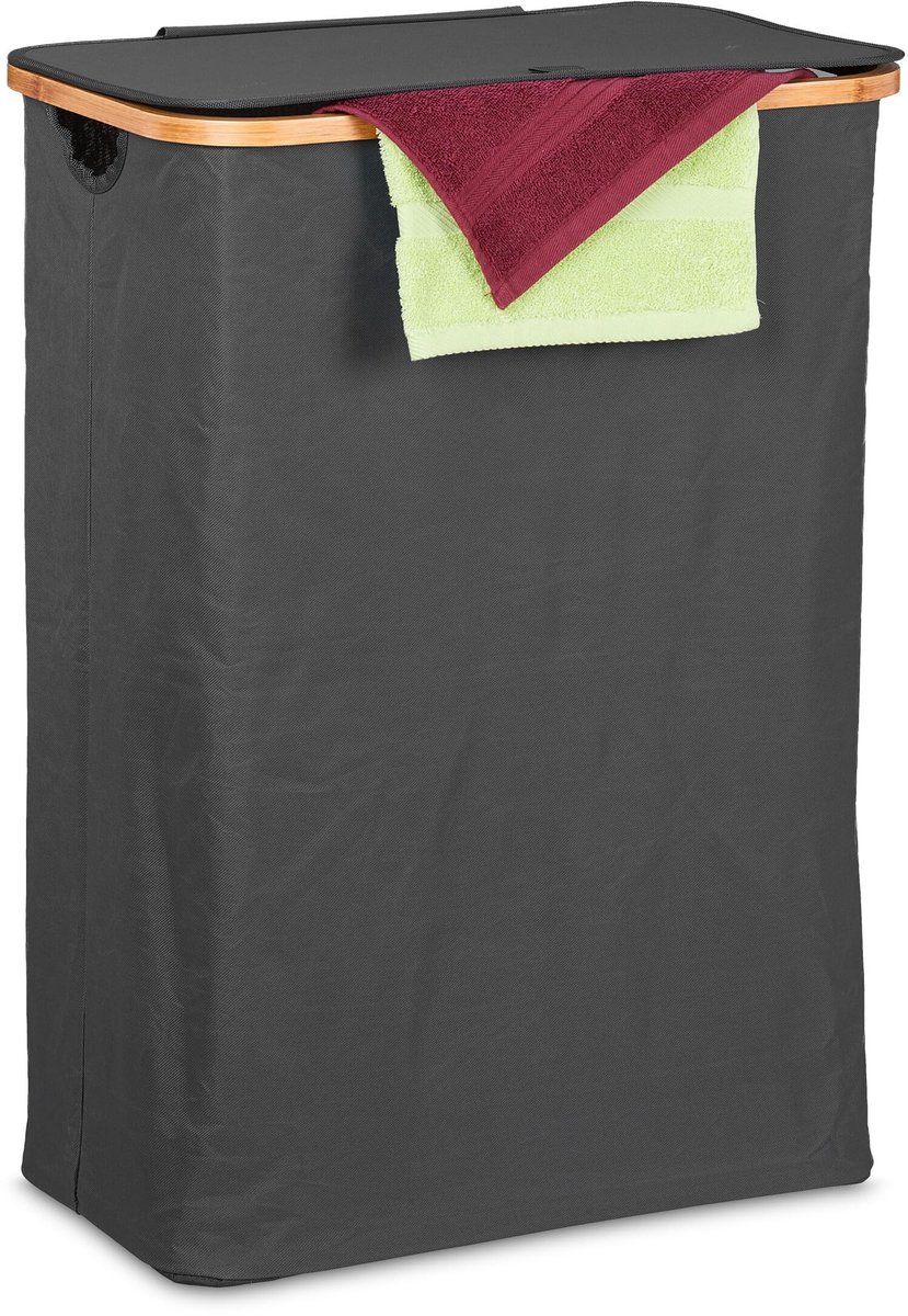 Omgoods - Vouwbare Wasmand met Deksel, 105 Liter