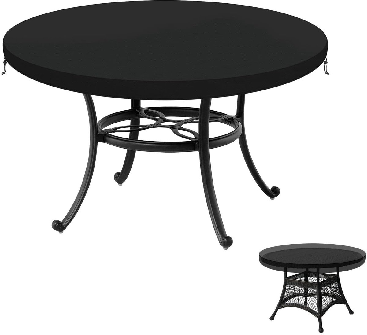 Omgoods- Tuintafelhoes Waterdicht - Tuinmeubelhoes Rond - UV-bestendig - 420D Oxford - Ademend - Scheurvast Materiaal
