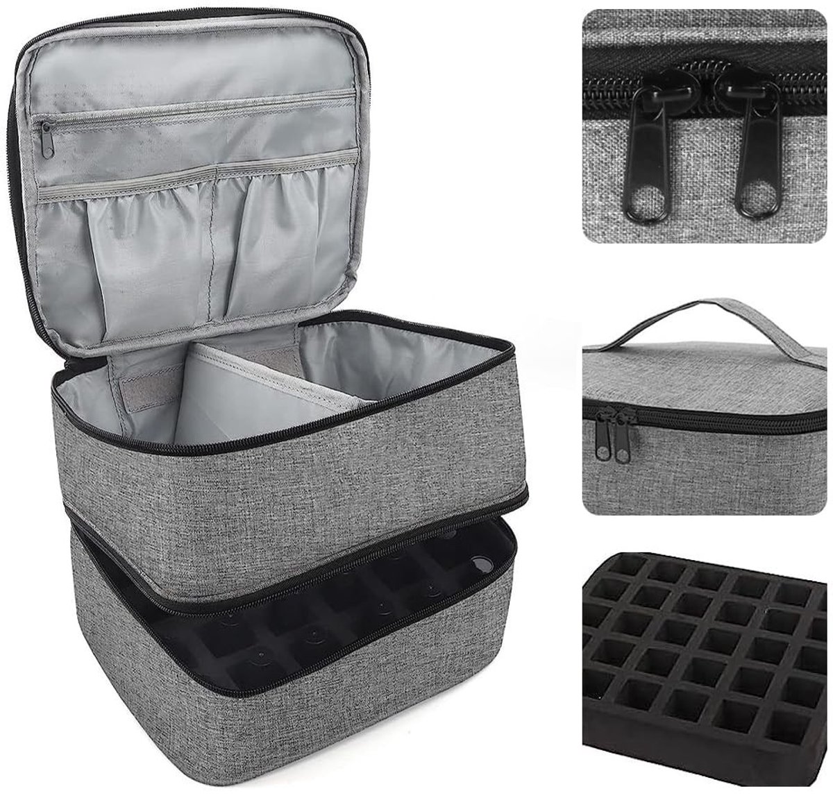 Omgoods - Dubbellaagse Organizer voor Nagellak met 30 Flessen