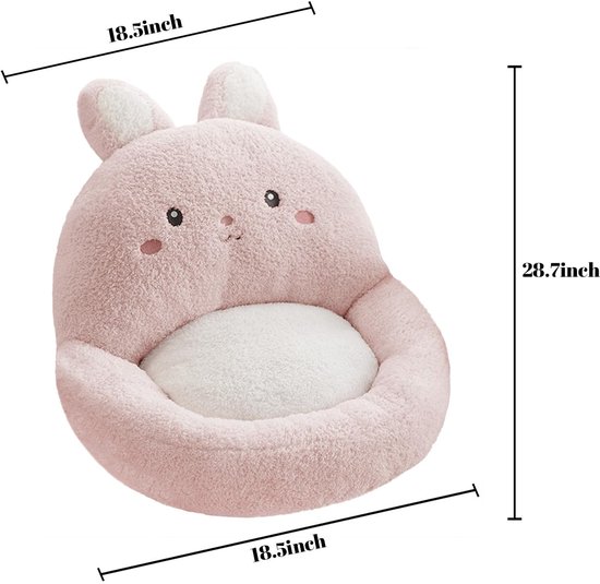 Omgoods- Konijnenkussen Zacht en Comfortabel - Stoelkussen - Taillesteun - Vloerkussen - Decoratie - Perfect voor Kantoor/Gamingstoel - Zitkussen van omgoods — afbeelding 4