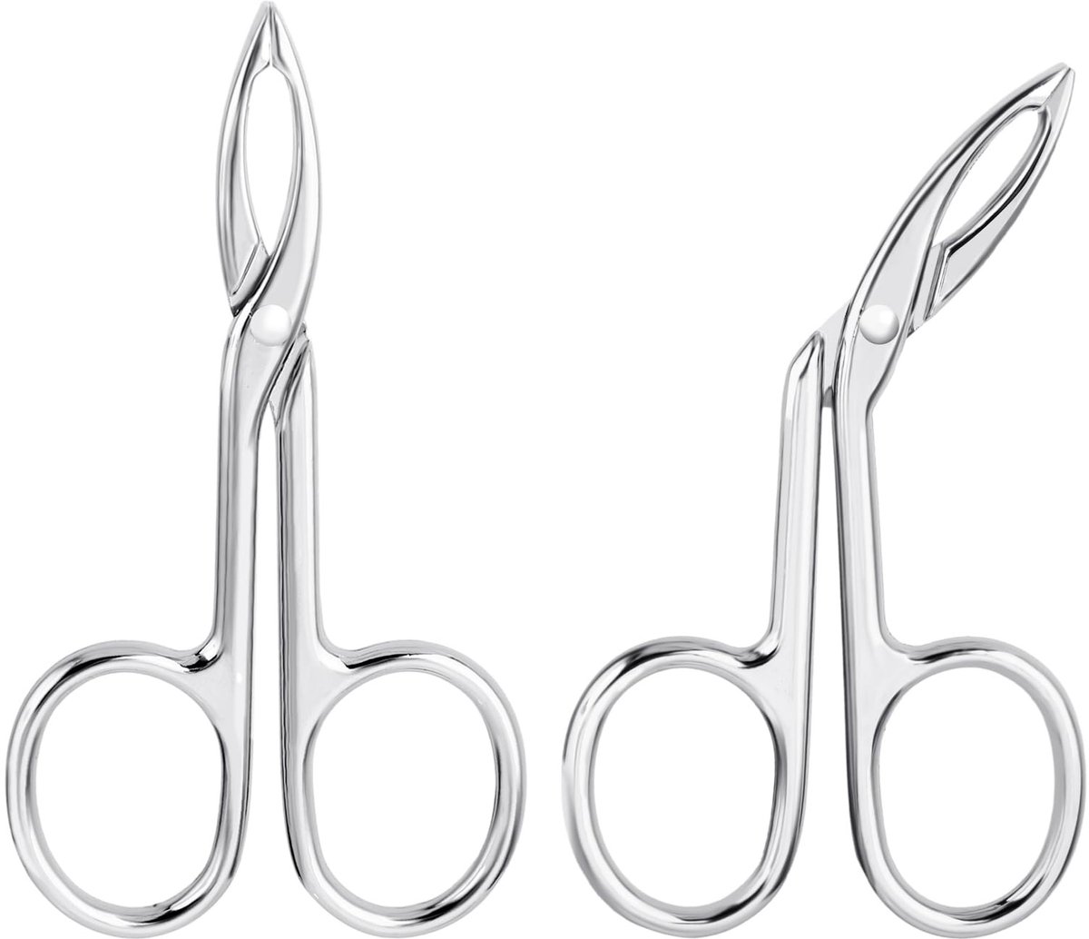Omgoods - 2Pcs Pincet Set - Rvs Pincetten voor Haarverwijdering en Gezichtsverzorging